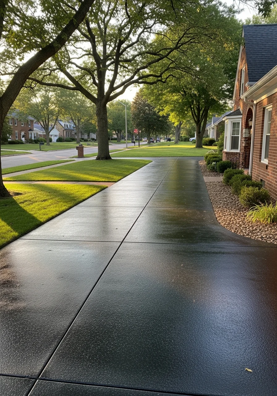 Grand Rapids residential neighborhood with mature trees, brick homes, and tree-lined street.